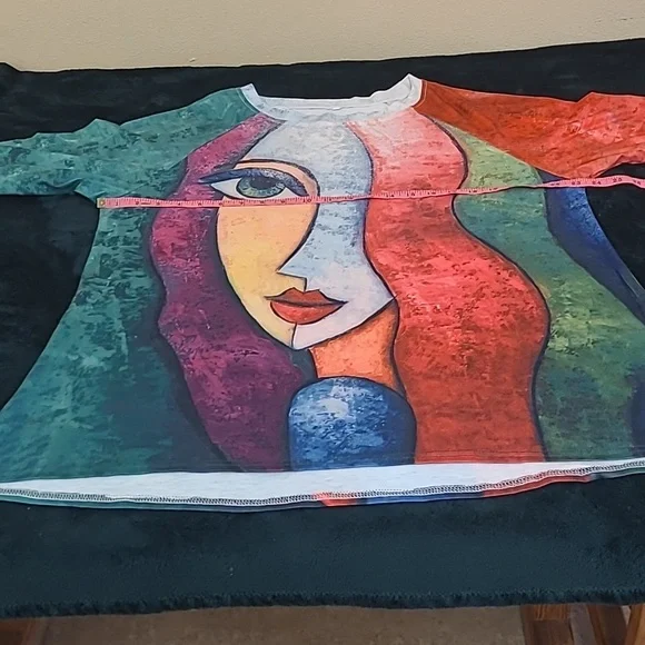 π¨2/$20π¨ WAS $48 Womenβs printed graphic t-shirt size xxl short sleeve nwot - Picture 1 of 12